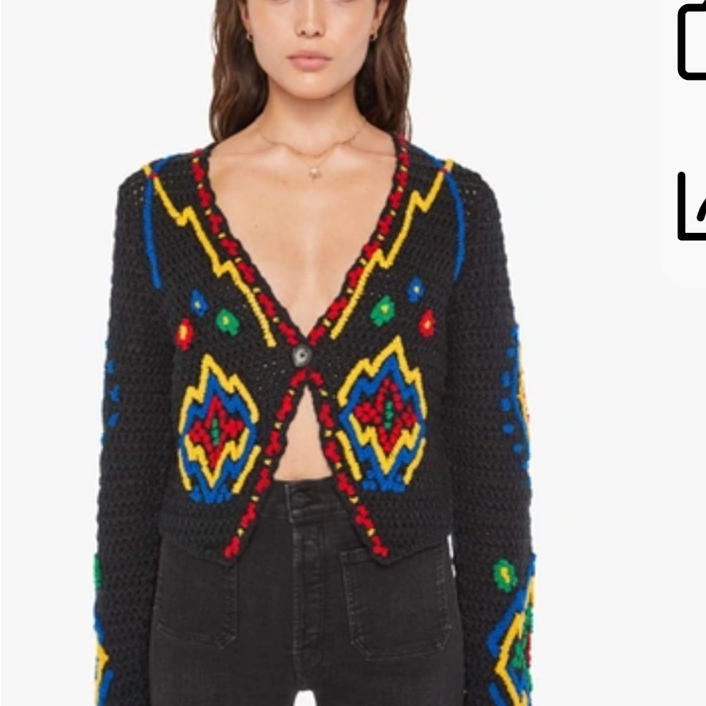 The In A Puff Cardigan - Diamond In The Rough × 1 of 1 Black / XS